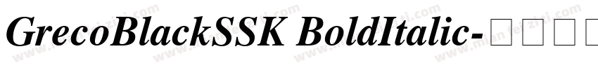 GrecoBlackSSK BoldItalic字体转换